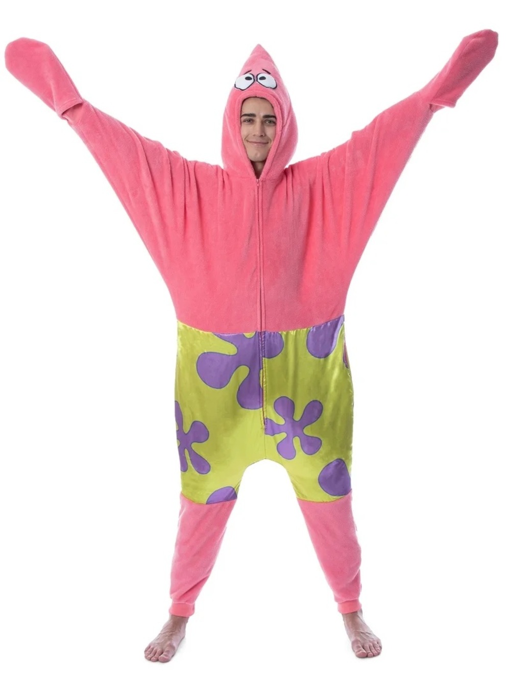 Patrick Star Mens XXL Starfish Onesie Costume